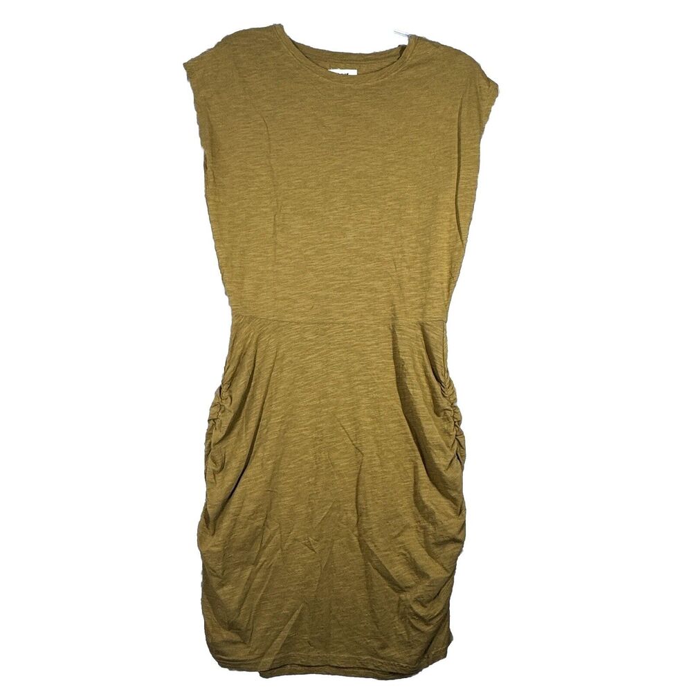 Pact Dress Womens Large Green Sheath Organic Cotton Jersey Casual Commute Office